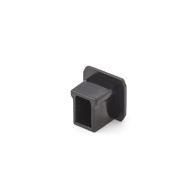 XMICRO Koncovka napájecí lišty do vitríny, materiál plast, povrch černá, IP20, tř.3, rozměry 13x14x13mm