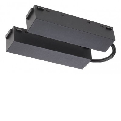 XCLICK M Vkládací, flexibilní spojovací konektor pro napájení kolejnicového systému osvětlení, materiál plast, černý, kabel,48V, IP20,  rozměry 130x29,5x25mm