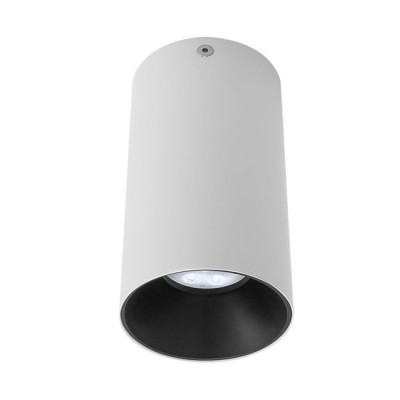 XNITRO GU10 1X35W Stropní, přisazené, bodové svítidlo, těleso hliník, povrch vnější bílá, vnitřní bílá/černá, pro žárovku 1x35W, GU10, ES50, 230V, IP20, tř.1, rozměry d=75mm, h=135mm