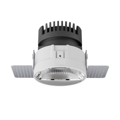 XPINT Podhledové bezrámečkové svítidlo, materiál hliník, povrch bílá, LED 10W, 1350lm, teplá 3000K, Ra90, ASYMETRICKÉ WALLWASHER, 230V, IP40, tř.2, rozměry d=83mm, h=75mm