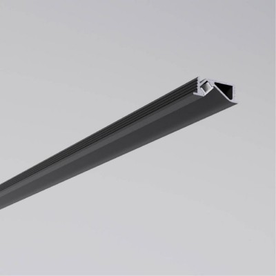 PRF Zápustný profil ASYMETRICKÝ, pro instalaci LED pásků pod úhlem, materiál hliník, difuzor plast opál, povrch bílý/černý, max šířka LED pásku 4mm, rozměry 23,8x8,8mm, délka l=2m, vč. 2 koncovek s otvory.