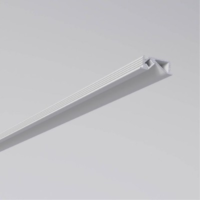 PRF Zápustný profil ASYMETRICKÝ, pro instalaci LED pásků pod úhlem, materiál hliník, difuzor plast opál, povrch bílý, max šířka LED pásku w=4mm, rozměry 23,8x8,8mm, délka l=2m, vč. 2 koncovek s otvory.