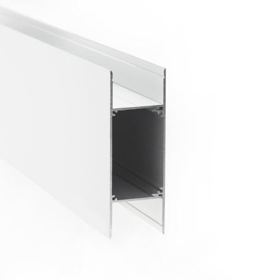 PRF101 Nástěnný hliníkový profil pro LED pásek šířky max w=24mm, materiál hliník, povrch bílá, rozměry l=2000mm,30x85mm, svítí nahoru/dolů, koncovky a difuzor SAMOSTATNĚ