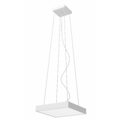 XPILL Stropní/závěsné svítidlo, kov, bílá, difuzor plast, LED 40W, 5200lm, přepín teplota CCT, teplá 3000K/neutrální 4000/denní 6000K, vyzař. úhel 80°, UGR<19, Ra90, 230V, IP40, 400x400mm, závěs SAMOSTATNĚ