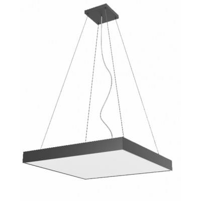 XPILL Stropní/závěsné svítidlo, těleso kov, povrch bílá/černá, difuzor plast opál, LED 80W, teplá 3000K/neutrální 4000K, vyzař. úhel 80°, UGR<19, Ra90, 230V, IP40, tř.1, rozměry 800x800mm, závěs SAMOSTANĚ
