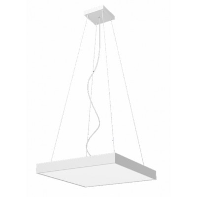XPILL Stropní/závěsné svítidlo, těleso kov, povrch bílá, difuzor plast, LED 80W, 12300lm, teplá 3000K, vyzař. úhel 80°, UGR<19, Ra90, 230V, IP40, tř.1, rozměry 800x800mm, závěs SAMOSTANĚ