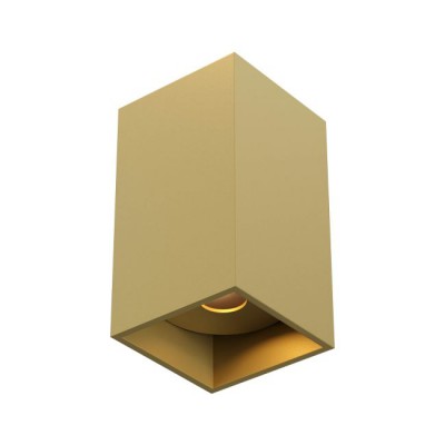 XPONY Stropní, přisazené, bodové svítidlo, základna hliník, povrch zlatá, LED 5W, 532lm, teplá 3000K, vyzař. úhel 36°, UGR<16, Ra92, 230V, IP40, tř.1, rozměry 40x40mm, h=70mm.