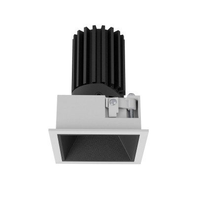 XRYO Podhledové bodové svítidlo, výklopné 30°, materiál hliník, povrch vnitřní černá, rámeček bílá, LED 10W, 1350lm, teplá 3000K, Ra90, vyzař úhel 36°, 230V, IP40, tř.2, rozměry 73x73x97mm.