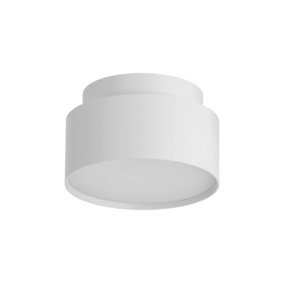 XRIMXRIM Stropní přisazené svítidlo, těleso kov, povrch bílá, difuzor plast opál, LED 16W+2W, neutrální 4000K, vyzař. úhel 100°, Ra90, 230V, IP40, tř.1, rozměry d=140mm, h=72mm, svítí nahoru/dolů