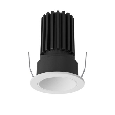 XSLICK Podhledové bodové svítidlo, výklopné 30°, materiál hliník, povrch vnitřní bílá, rámeček bílá, LED 8W, 780lm, teplá 3000K, Ra90, vyzař úhel 36°, 230V, IP40, tř.2, rozměry d=52mm, h=90mm.