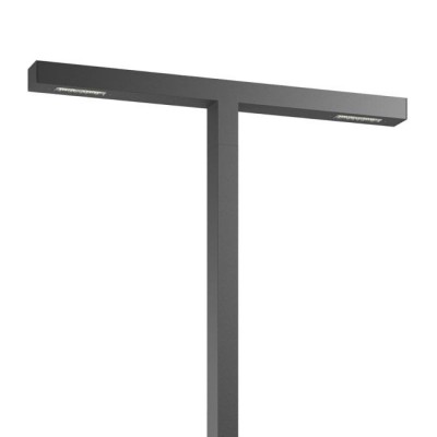 XTORRE Veřejné osvětlení, stožár, základna hliník, povrch šedá, difuzor plast čirý, LED 2x40W, teplá 3000K/2x6020lm nebo neutrální 4000K/2x6240lm, Ra80, 230V, IP65, tř.1, rozměry 150x1800mm, h=4000mm.