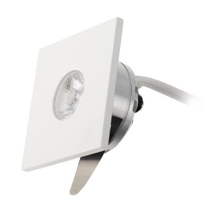 XTWIST Vestavné čtvercové svítidlo, těleso hliník, povrch bílá, krycí sklo čiré, LED 3W, 155lm, neutrální 4000K, 700mA, IP40, tř.3, rozměry 46x46x22mm, trafo samostatně