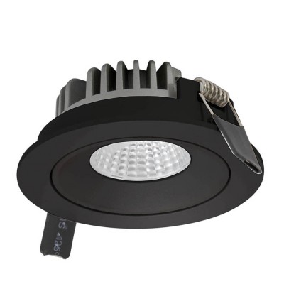 XWOK Podhledové, bodové svítidlo, výklopné +-30°, materiál hliník, povrch bílá, nebo černá, krycí plast transparentní, LED 12W, teplá 3000K, nebo neutrální 4000K, UGR<16, vyzař. úhel 38°, Ra90, 230V, IP20, d=100mm, h=40mm, vč trafa