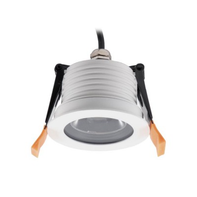 XSAL Venkovní podhledové bodové svítidlo, těleso kov, povrch bílá, LED 12W, 1486lm, neutrální 4000K, vyzař. úhel 38°, Ra80, 230V, IP65, tř.2, rozměry d=85mm, h=65mm.