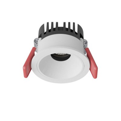 XZEN Podhledové bodové svítidlo, výklopné 30°, materiál hliník, povrch vnitřní bílá, rámeček bílá, LED 10W, 1300lm, teplá 3000K, Ra90, vyzař úhel 36°, 230V, IP40, tř.2, rozměry d=82mm, h=47mm.