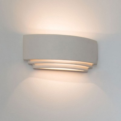 AMALFI Nástěnné svítidlo, tři průzory, materiál keramika, povrch bílá, možnost barvení, imitace vrstvení, pro žárovku 60W, E27, 230V, IP20, tř.2, rozměry dle typu, svítí nahoru/dolů