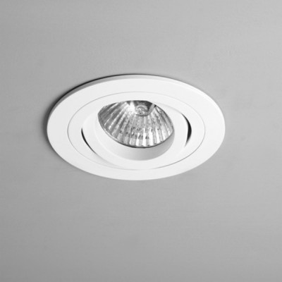 TARO BODOVÉ KRUH Stropní, podhledové svítidlo kruhové, výklopné +-20°, materiál hliník, povrch bílá, pro žárovku 50W, GU10, 230V, IP20, tř.1, rozměry d=100m, h=147mm
