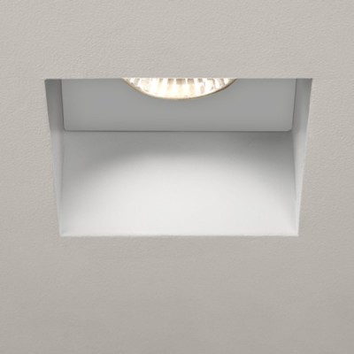 TRIMLESS BODOVÉ ČTVEREC Stropní, podhledové bodové bezrámečkové svítidlo, materiál kov, povrch bílá, pro žárovku 50W, GU10 ES50, 230V, IP65, tř.2, rozměry 90x90x146mm