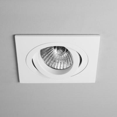 TARO BODOVÉ ČTVEREC Stropní, podhledové svítidlo čtvercové, výklopné +-20°, materiál hliník, povrch bílá, pro žárovku 50W, GU10, 230V, IP20, tř.1, rozměry 100x100x147mm