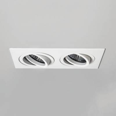 TARO BODOVÉ Stropní, podhledové svítidlo, výklopné +-20°, materiál hliník, povrch bílá, pro žárovku 2x50W, GU10, 230V, IP20, tř.1, rozměry 210x100x143mm