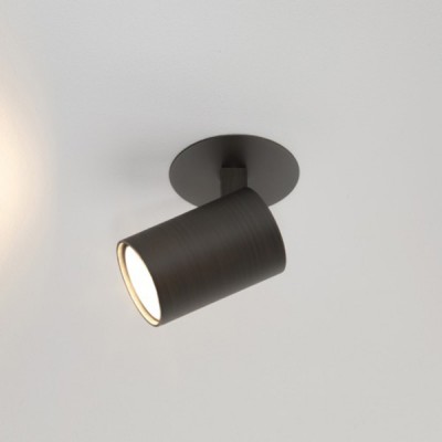 ASCOLI Stropní, podhledové bodové svítidlo, nastavitelný směr svícení, materiál kov, povrch bronzová, pro žárovku 1x50W, GU10 ES50, 230V, IP20, tř.1, rozměry 90x130mm;