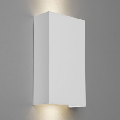 PELLA Nástěnné svítidlo, základna kov, materiál sádra, povrch bílá, pro žárovku 2x50W, GU10, 230V, IP20, tř.1, rozměry 325x190x80mm, svítí nahoru/dolů