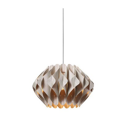 RUBEN Závěsné svítidlo, těleso kov, povrch chrom, stínítko plast béžová, pro žárovku 1x60W, E27, 230V, IP20, rozměry d=450mm, vč závěs kabelu l=1300mm, lze zkrátit.