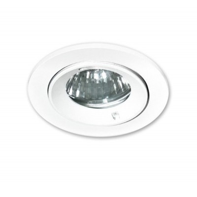 TITO Vestavné svítidlo bodové, těleso kov, povrch bílá, pro žárovku 1x50W, GU10, MR16, 230V, IP54, rozměry d=80mm.