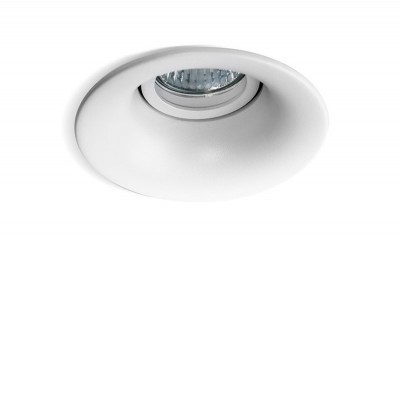 REMI Vestavné svítidlo bodové, těleso kov, povrch bílá, pro žárovku 1x50W, GU10, MR16, 230V, IP20, rozměry d=115mm.