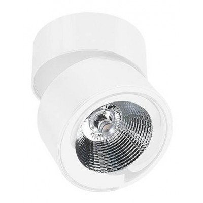 SCORPIO Stropní přisazené bodové svítidlo, nastavitelný směr svícení, materiál hliník, povrch bílá, LED 10W, 850lm, teplá 3000K, 230V, IP20, Ra80, rozměry d=100mm, h=90mm.