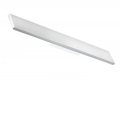 NORMAN WHITE WALL Nástěnné svítidlo, základna hliník, povrch bílá, difuzor plast opál, LED 23W, teplá 3000K, 1215lm, 230V, IP20, rozměry 600x80mm.