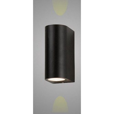 RIMINI2x35W, GU10, IP54 Nástěnné venkovní svítidlo, materiál hliník, povrch černá antracit, pro žárovku 2x35W, GU10 ES50, 230V, IP54, rozměry 68x150x68mm, svítí nahoru/dolů.