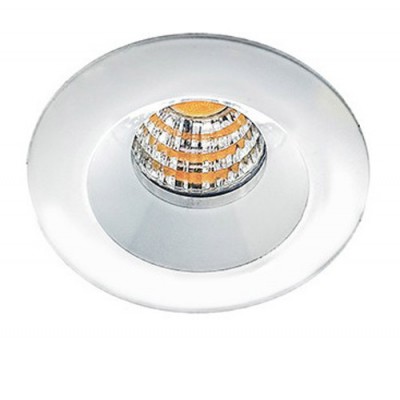 OKA AL Podhledové bodové komínkové svítidlo, materiál hliník, povrch bílá, LED 3W, teplá 3000K, nebo neutrální 4000K, 230V, IP20, rozměry d=48mm, h=30mm.