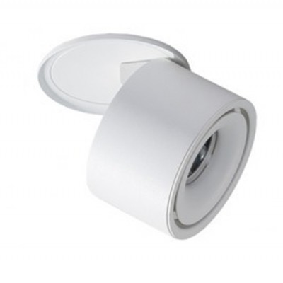 COSTA SPOT Podhledové bodové svítidlo, nastavitelný směr svícení, těleso hliník, povrch černá/bílá, LED 12W, 1020lm, teplá 3000K, 230V, IP20, rozměry: d=100mm, h=110mm.