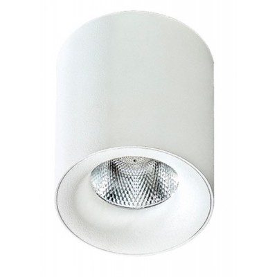 MANE 10W Stropní přisazené bodové svítidlo, materiál hliník, povrch bílá, LED 10W, 850lm, teplá 3000K, 230V, IP20, Ra90, rozměry d=80mm, h=82mm.