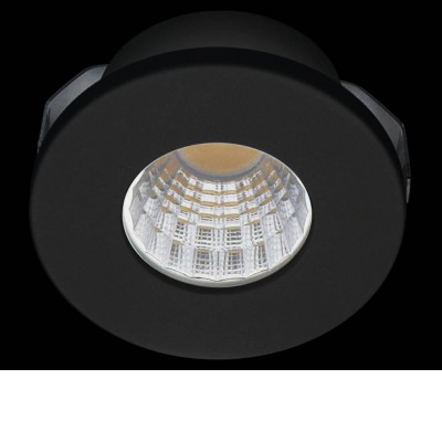 FILL Stropní podhledové bodové svítidlo, těleso hliník, povrch černá, LED 5W, 425lm, teplá 3000K/neutrální 4000K, rozměry d=40mm, h=28mm.