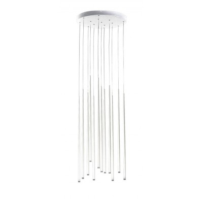 LOUSE Závěsné svítidlo, těleso kov, povrch bílá, dif plast opál, LED 36W, 2400lm, teplá 3000K, 230V, IP20, rozměry d=450mm, h=750mm. vč závěs kabelu l=1860mm, lze zkrátit.