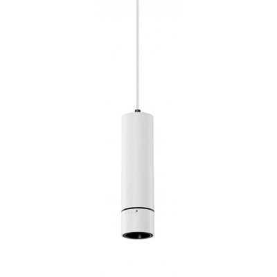 GALILEO°15W, ZOOM 15°-60 Závěsné svítidlo, základna kov, povrch bílá, LED 15W, 750lm, nast vyzař úhel ZOOM 15°-60°, teplá 3000K, 230V, IP20, rozměry d=55mm, h=200mm, vč závěs kabelu l=1600mm, lze zkrátit.