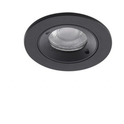 TITO Stropní podhledové bodové svítidlo, těleso kov, povrch černá, pro žárovku 1x50W, GU10, MR16, 230V, IP54, rozměry d=80mm.