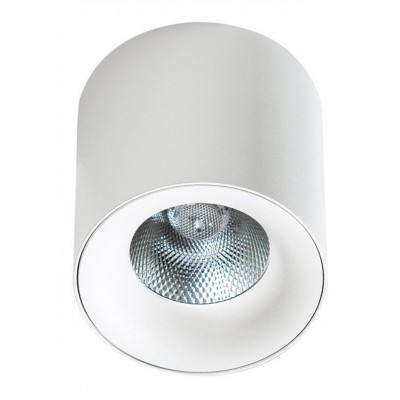 MANE 20W Stropní přisazené bodové svítidlo, materiál hliník, povrch bílá, LED 20W, 1600lm, teplá 3000K, 230V, IP20, rozměry d=100mm, h=100mm.