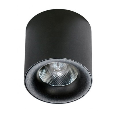 MANE 20W Stropní přisazené bodové svítidlo, materiál hliník, povrch černá, LED 20W, 1600lm, teplá 3000K, 230V, IP20, rozměry d=100mm, h=100mm.