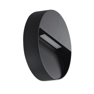 CASORIA Nástěnné venkovní svítidlo, materiál kov, povrch tmavě šedá, difuzor plast opál, LED 6W, 450lm, teplá 3000K, IP54, rozměry d=150mm.