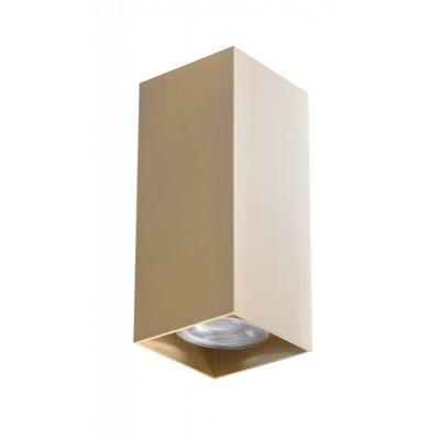 VELIA Nástěnné svítidlo, těleso kov, povrch mosaz, pro žárovku 2x50W, GU10, 230V, IP20, rozměry 70x70mm, h=155mm, svítí nahoru/dolů.