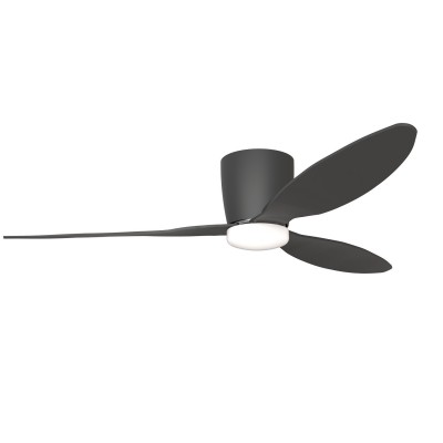 VENETI Stropní ventilátor s osvětlením, základna kov, povrch bílá/černá, difuzor plast opál, lopatky kov bílá nebo černá/dřevo světlé nebo tmavé, LED 18W, dálk. ovl. CCT teplá 3000K - denní 5500K, 230V, IP20, tř.1, d=1060mm, h=22mm