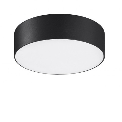 CASPER Stropní, přisazené svítidlo, těleso kov, povrch černá/bílá/tmavě šedá, difuzor plast opál, LED 15W, 1300lm, teplá 3000K/neutrální 4000K, 230V, IP20, rozměry d=200mm, h=55mm.