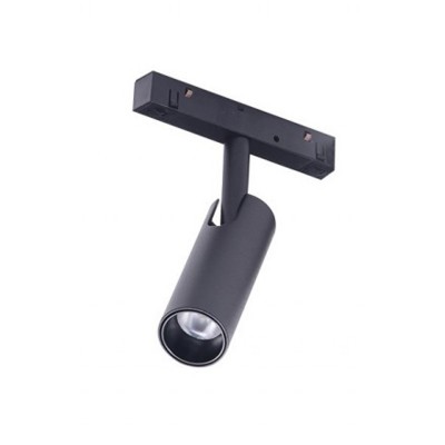 NIKO-ALFA Bodové svítidlo do magnetického systému, nastavitelný směr svícení, materiál kov, povrch černá/bílá/zlatá, LED 7W, teplá 3000K/neutrální 4000K, vyzař. úhel 30°, 48V, IP20, rozměry d=35mm, h=160mm.