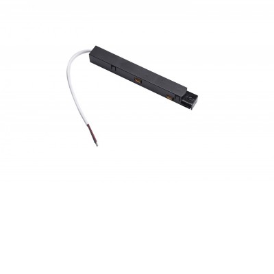 ALFA 48V Napájecí konektor pro externí napájecí zdroj, pro magnetický systém, těleso kov, povrch černá, nebo bílá, 48V, rozměry 145x15x17mm.