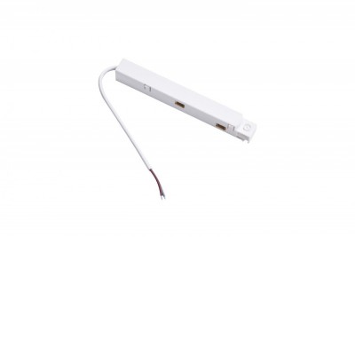 ALFA 48V Napájecí konektor pro externí napájecí zdroj, pro magnetický systém, těleso kov, povrch bílá, 48V, rozměry 145x15x17mm.