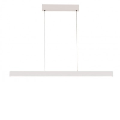 OLIVIER Závěsné svítidlo, těleso hliník, povrch bílá, dif plast opál, LED 10W+40W, 2700lm, teplá 3000K, stmív. TRIAC, rozměry 1180x50mm, vč závěs lanka l=1500mm, lze zkr, svítí nahoru/dolů.