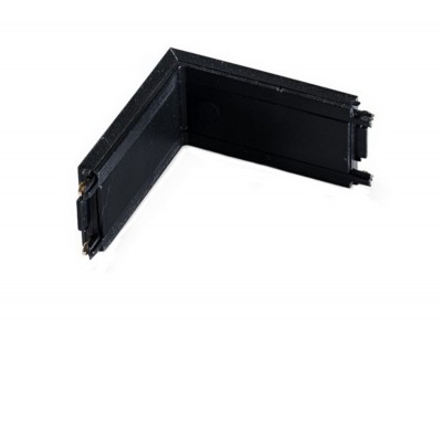 GAMMA, 48V Konektor pro rohový spoj pro magnetický systém, těleso plast a měď, povrch černá/bílá, IP20, 48V, rozměry 25x5x55mm.